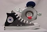 Converse Chuck Taylor All Star Canvas High Top Tri-Color Black Charcoal Grey 1k879