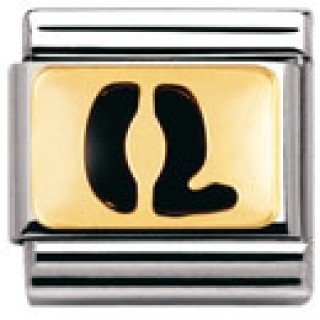 Nomination Composable Classic SCHWARZE BUCHSTABEN Edelstahl und 18K-Gold (Q) 030264 Preisvergleich