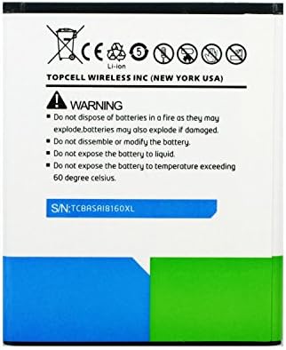 TOPCELLULAR Battery EB425161LU High Capacity For Samsung I8190 I8160 SGH-T599 / Samsung Galaxy S3 Mini GT-I8190 / Samsung Galaxy S III Mini GT-I8190 / Samsung Galaxy Ace 2 GT-I8160 / Samsung Galaxy Exhibit SGH-T599 / Samsung Galaxy Exhibit SGH-T599N 2200 mAh