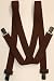 Ghillie Suit Sniper Suspenders, Clip-on, Brown color, Slings/Swivels,