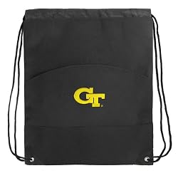 Georgia Tech Drawstring Bag Backpack Yellow Jackets Logo Draw String Back Pack - A Great Gift for Boys Girls Students or Adults!