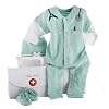 Baby Aspen Big Dreamzzz Baby M.D. Layette Set with Gift Box, Green, 0-6 Months