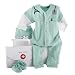 Baby Aspen Big Dreamzzz Baby M.D. Layette Set with Gift Box, Green, 0-6 Months