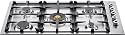 Bertazzoni Professional Series QB36500X 36 Gas Cooktop, 5 Sealed Burners, 18,000 BTU Brass Burner