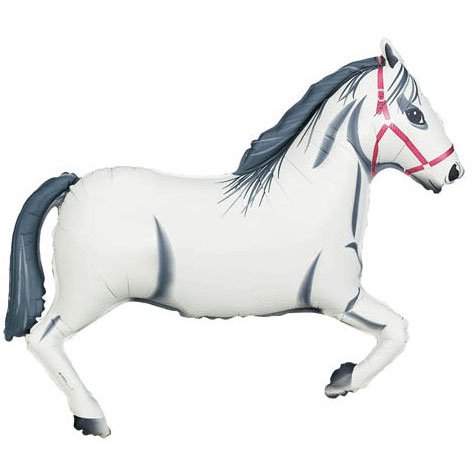 White Horse 43 Inch Mylar Balloon