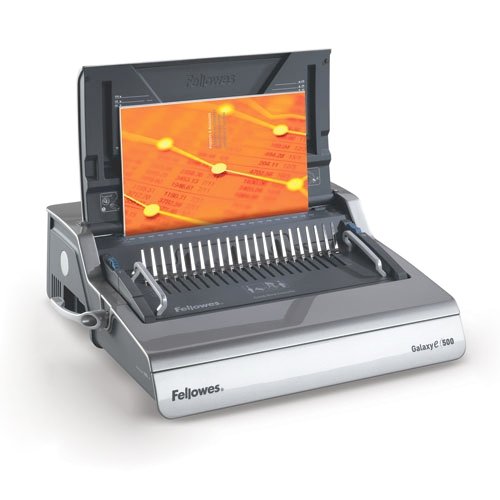 Fellowes 5218301 Fellowes Galaxy 500E Electric Comb Binding Machine, Gray