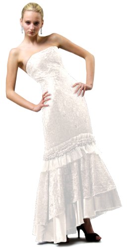 Abendkleid Ballkleid Meerjungfrau, aus Spitze, Creme Reviews