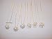 Lot of 6 Pearl Crystal Hair Pin Wedding Bridal