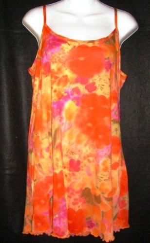Contessa Di Roma Chemise with Matching String Bikini - Orange Floral