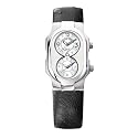 Philip Stein Teslar Womens Diamond Black Ostrich Strap Watch 1-W-DNW-OB