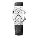 Philip Stein Teslar Womens Diamond Black Ostrich Strap Watch 1-W-DNW-OB
