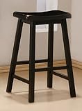 29 Inch Bar Stool (Set of 2) in Black by Coaster Furniture