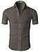 H2H Mens Casual/Dress Basic Designed Button Closure Slim Fit Shirts