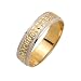 14K Two Tone Gold and White Wedding Band Width 5.0mm