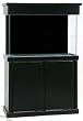 Clear-for-Life Rectangle 55 Gallon Acrylic Aquarium (Black) w/ ES Black MDF Stand & Canopy