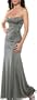 Strapless Gown Formal Evening Party Special Occassion Long Maxi Dress (Small, Gray)