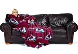 Colorado Avalanche NHL Comfy Throw Blanket with Sleeves 48x71