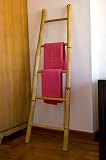 Bamboo Towel and Garment Ladder Medium