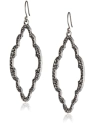 Lucky Brand "Icicle" Pave Open Scalloped Drop Earrings