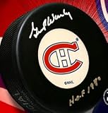 Gump Worsley Signed Canadiens Hockey Puck - HOF