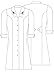 Adar Universal Double Embroidered Collar Scrub Dress