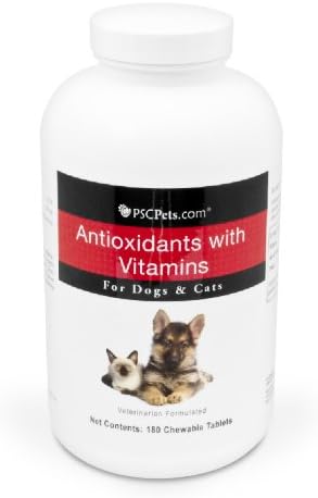 PSCPets Antioxidants with Vitamin Tablets for Dogs and Cats, 180 Tablets