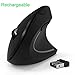 Wireless Rechargeable Ergonomic Mouse, 2.4G Small Wireless Vertical Optical Mice with 3 Adjustable DPI Levels for Laptop, PC, Computer, Desktop, Notebook
