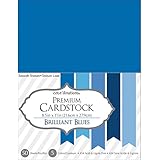 Darice Core'dinations Value Pack Cardstock (50 Pack), 8.5 by 11", Brilliant Blue