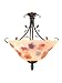 Dale Tiffany TH10492 Tiffany Hand-Painted Flush Mount Light, Antique Golden Sand and Glass Shade