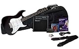 Silvertone Revolver Electric Guitar Pack, Black - SS11PK-BK