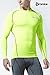 TSLA Men's UPF 50+ Long Sleeve Compression Shirts, Athletic Workout Shirt, Water Sports Rash Guard, Zero Top Neon Yellow, Large