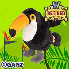 Webkinz Toco Toucan + Webkinz Bookmark - New with Sealed Tag and Unused Codes