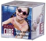 Lucite desktop cube photo frame for 6 photos sold in 2's - 3.5x3.5