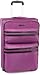Anne Klein Luggage Downtown 24 Inch Suitcase with Snake Embossed Trim, Purple, One Size