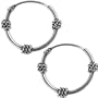 12mm Bali Hoop Earrings Sterling Silver