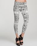 bebe Zebra Print Ankle Crop Jean