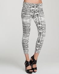 Zebra Print Ankle Crop Jean