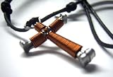 Brown Horseshoe Nail Cross Necklace