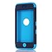 Vogue shop Hybrid 3-Piece Silicone Hard Back Cover Case with Rhinestone Diamond Design for Apple iPod Touch 5 - Black / Blue