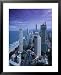 Australia, Queensland, Gold Coast, Surfer's Paradise, Evening View of Surfer's Paradise Highrises Framed Art Poster Print by Walter Bibikow, 25x31