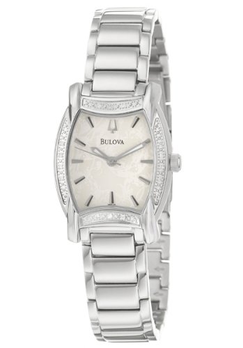 Bulova Women's 96R135 Diamond Case White Dial Bracelet Watch