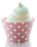 Bubblegum Pink Polka Dots Cupcake Wrappers - Set of 12 - Liner Great Party Favor At Birthdays, Baby Showers & Events