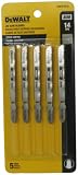 DEWALT DW3770-5 3 14 TPI Thick Metal Cut Cobalt Steel T-Shank Jig Saw Blade - 5 Pack