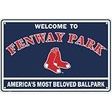 MLB Baseball 12 x 18 Metal Stadium Sign - Boston Red Sox - Fenway Park, America's Most Beloved Ballpark