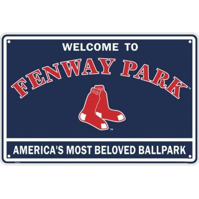 MLB Baseball 12 x 18 Metal Stadium Sign - Boston Red Sox - Fenway Park, America's Most Beloved Ballpark