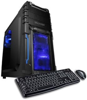 Microtel Computer® AMTI9097 Liquid Cooling Gaming Computer with 4.0GHz Intel i7 4790K Processor, 32GB DDR3/1600, 2TB Hard Drive 7200RPM, 24X DVDRW Drive, Nvidia Geforce 760 GTX 2GB GDDR3 Video Card, 800 Watt PS, Microsoft Windows 8.1 Full Version CD - 64 bit + WiFi