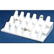 18 Finger White Leather Ring Jewelry Showcase Display