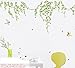 BestGrew Green Tree Branch Vine and Flying Birds Wall Decals, Living Room Bedroom Removable Wall Stickers Murals