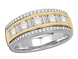 14K Two-Tone Gold Diamond Ring/Band
