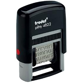 Trodat Printy 4822 Multi-word Band Stamp 12 words 4mm print Ref 74046